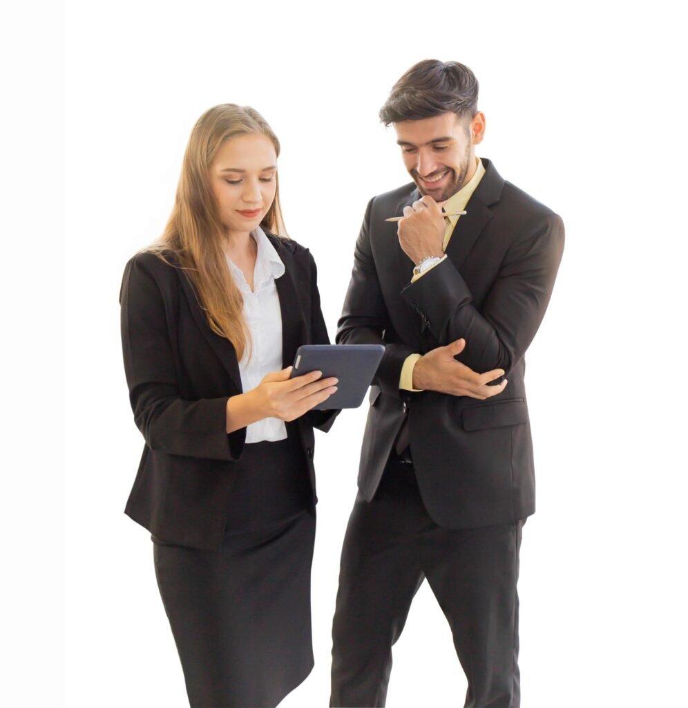 two-business-men-and-women-standing-meeting-free-photo